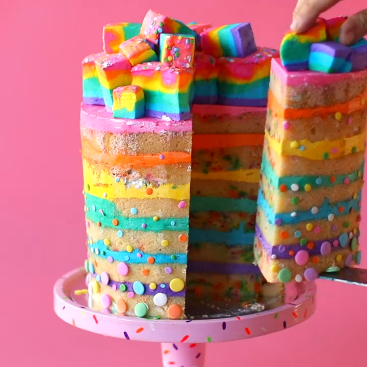 Rainbow Marshmallow Cake -   18 rainbow cake Videos ideas
