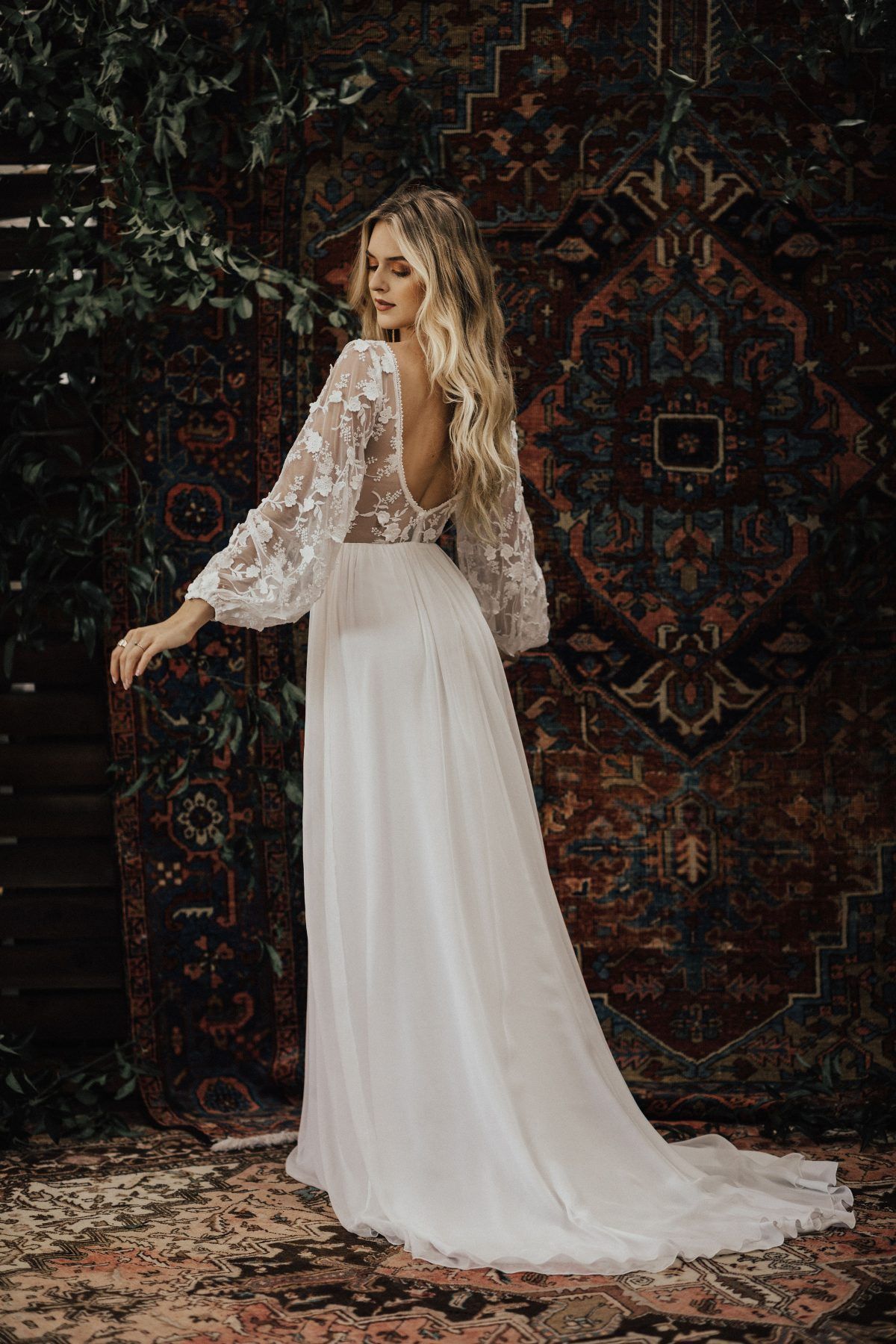 3D Cotton Lace and Silk Chiffon Flowy Wedding Dress -   19 dress Wedding silk ideas