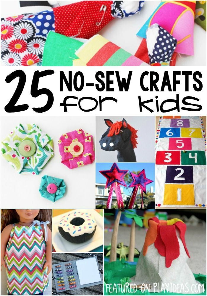 25 No Sew Crafts for Kids -   19 fabric crafts No Sew simple ideas