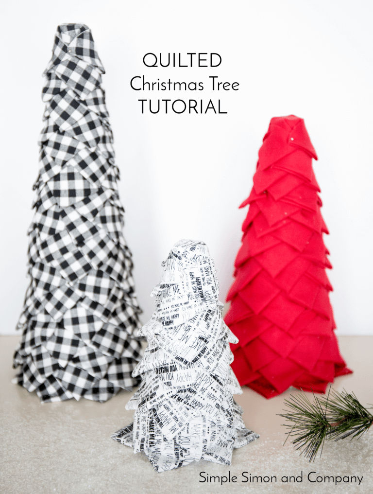 No Sew Quilted Christmas Trees - Simple Simon and Company -   19 fabric crafts No Sew simple ideas