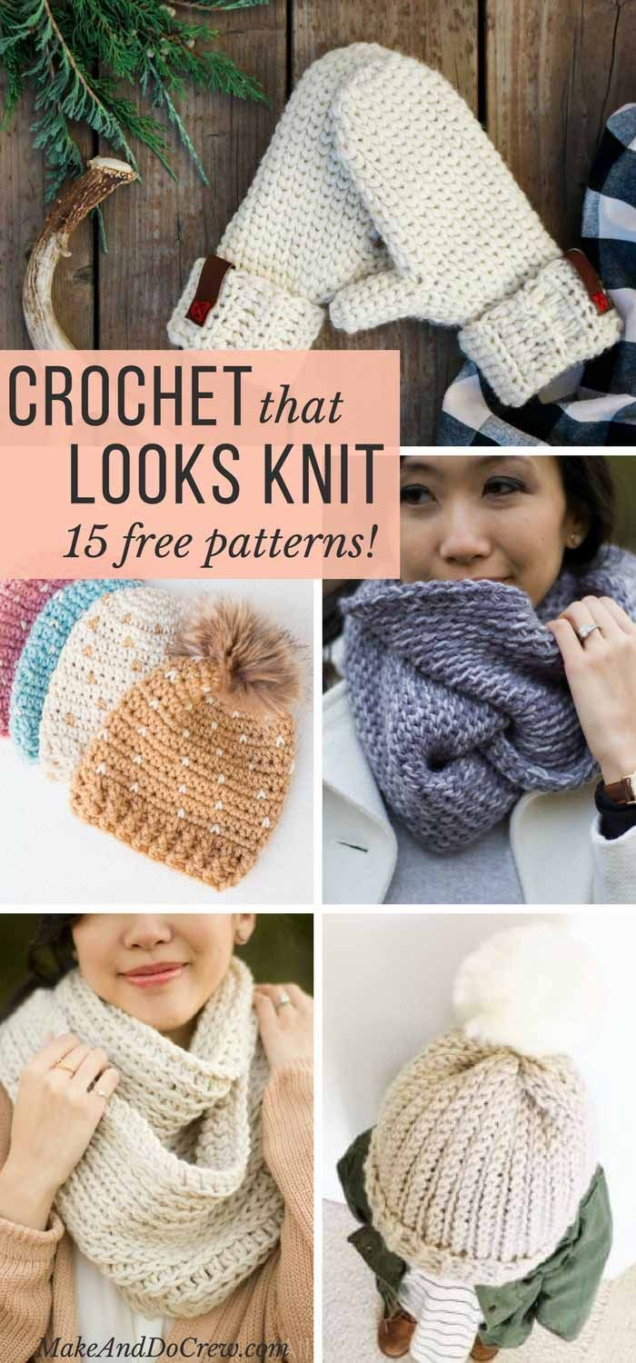 How to Make Crochet Look Like Knitting - 15+ Free Patterns -   19 knitting and crochet Learning patterns ideas