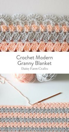 Free Pattern - Crochet Modern Granny Blanket - Crochet and Knitting Patterns -   19 knitting and crochet Learning patterns ideas