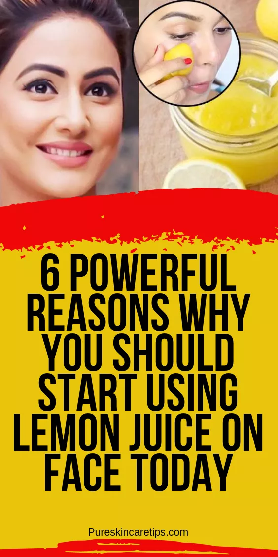 6 Powerful Reasons Why You Should Start Using Lemon Juice On Face Today -   9 skin care Body treats ideas
