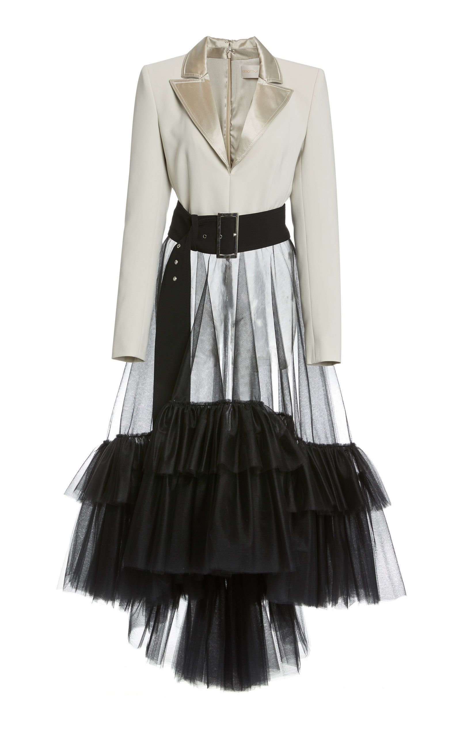 Ruffled Tulle Tuxedo Dress by Christian Siriano | Moda Operandi -   10 dress Fancy jackets ideas