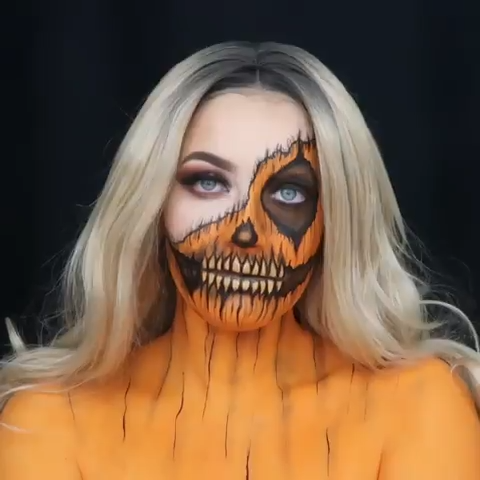 Halloween makeup tutorial -   11 pumpkin makeup Halloween ideas
