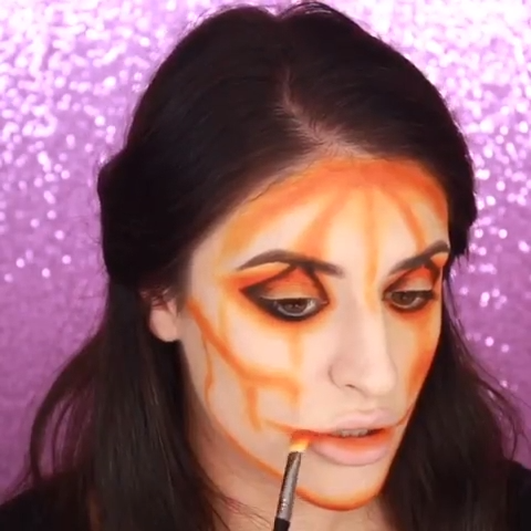 HALLOWEEN PUMPKIN SKULL QUEEN MAKEUP TUTORIAL -   11 pumpkin makeup Halloween ideas