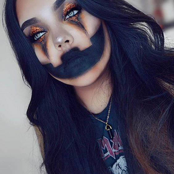 DIY Halloween Makeup Looks - KAinspired -   11 pumpkin makeup Halloween ideas