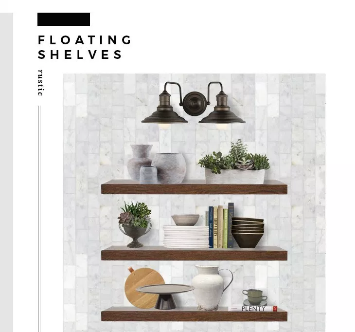 How to Incorporate Floating Shelves in Your Kitchen - Room for Tuesday -   11 room decor Shelves light fixtures ideas