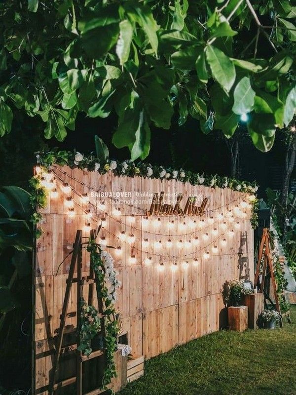 15 Creative Backyard Wedding Ideas On a Budget - EmmaLovesWeddings -   13 rustic wedding Backdrop ideas