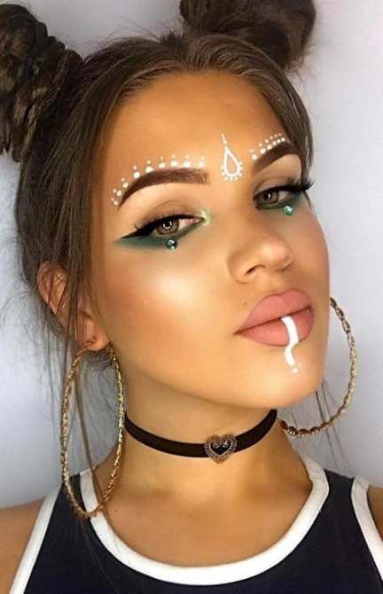 14 makeup Festival fluo ideas