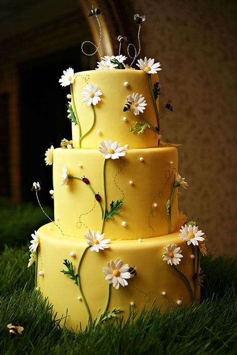 Yellow Wedding Cakes | Wedding Ideas | CHWV -   15 cake Yellow colour ideas
