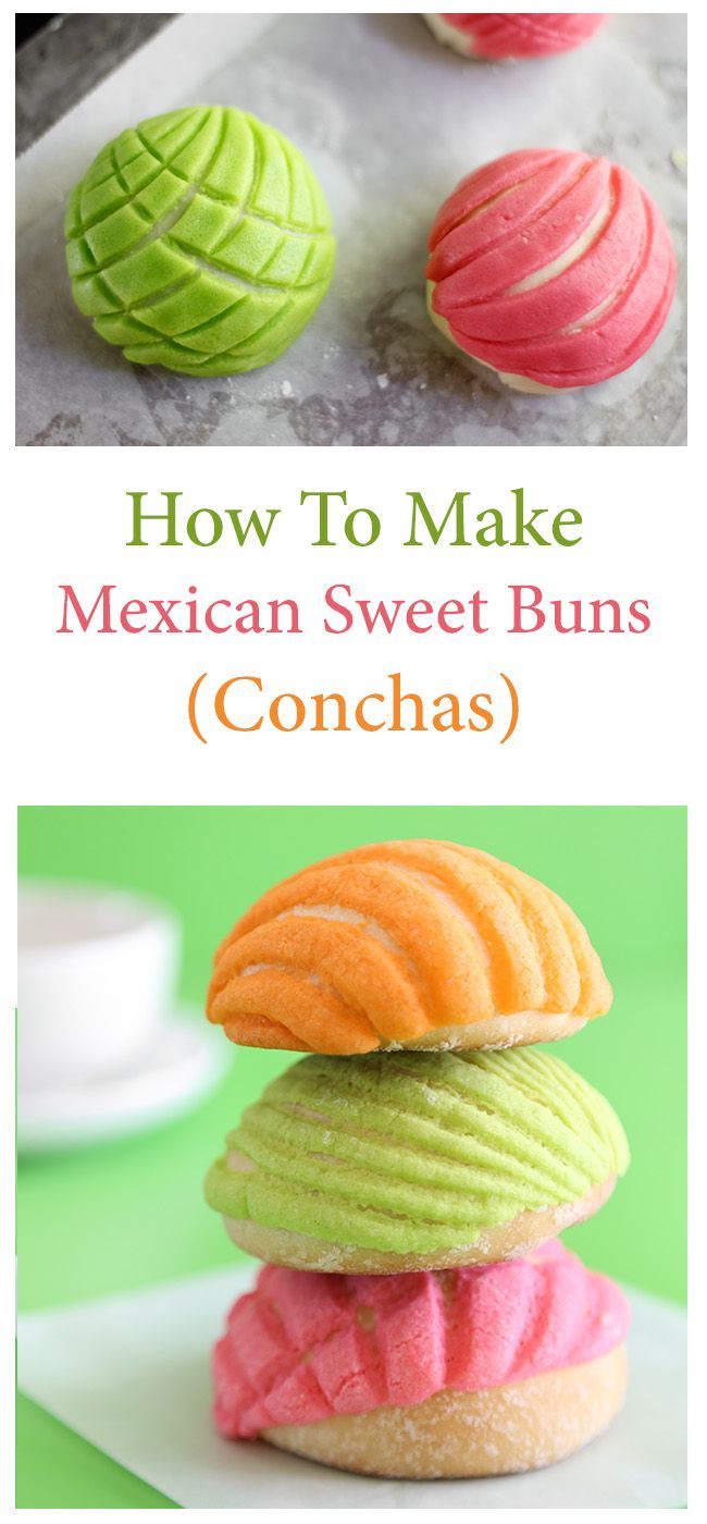 Mexican Sweet Buns (Conchas) -   15 desserts Mexican mom ideas
