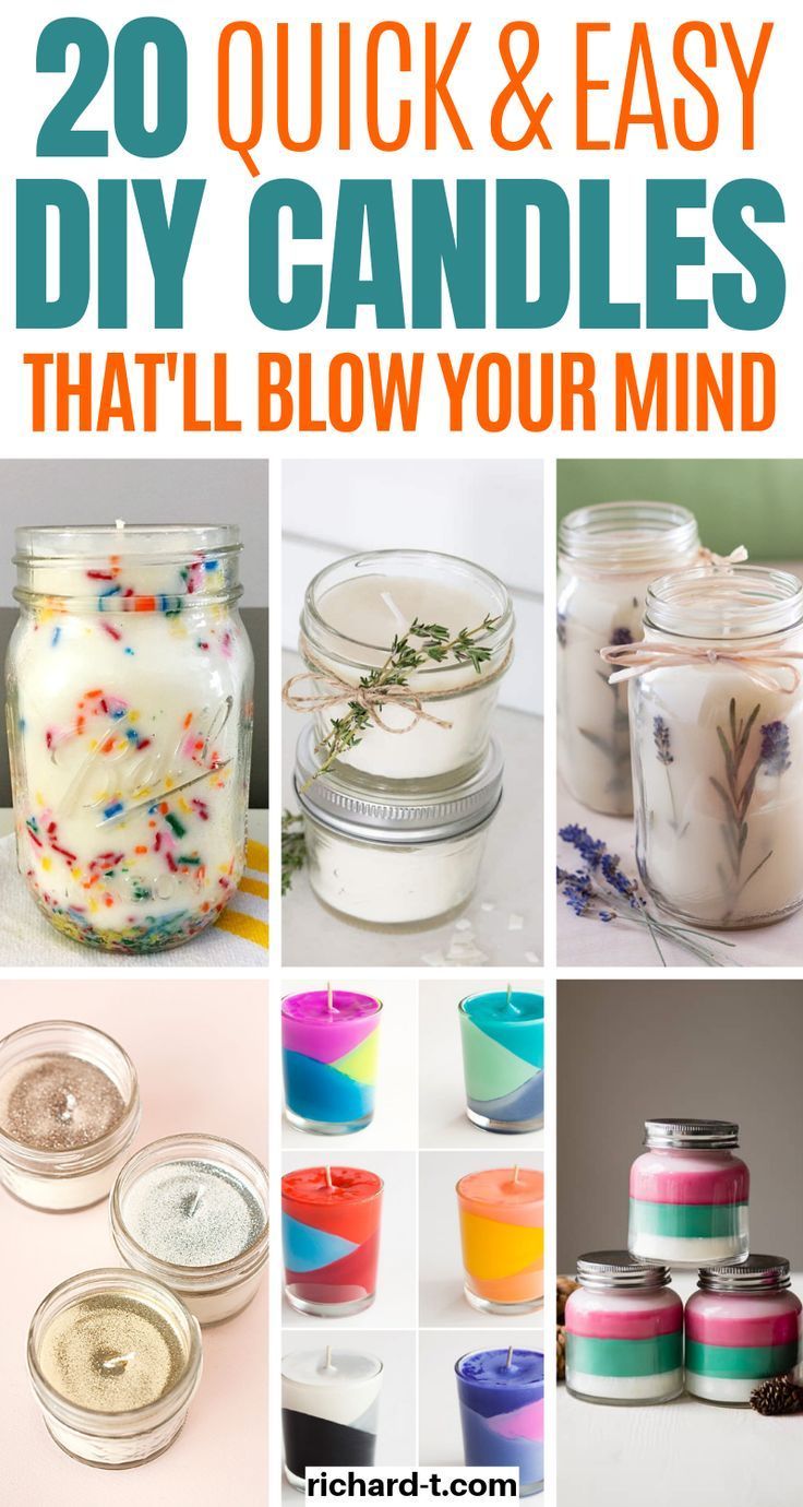 20 Easy DIY Candles That Anyone Can Make -   15 diy projects For Gifts fun ideas
