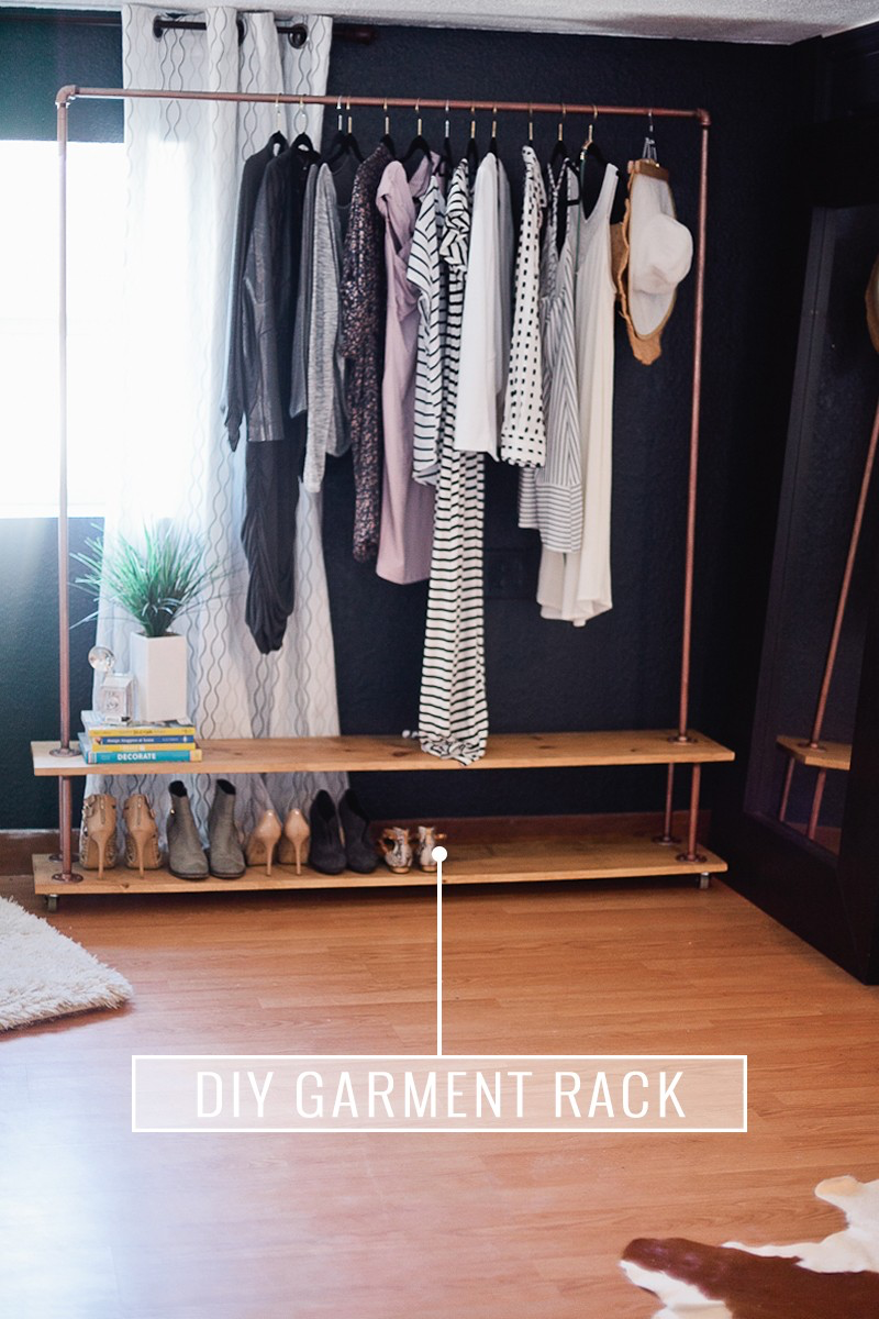 Rolling DIY Garment Rack for Your Wardrobe -   16 DIY Clothes Rack tips ideas