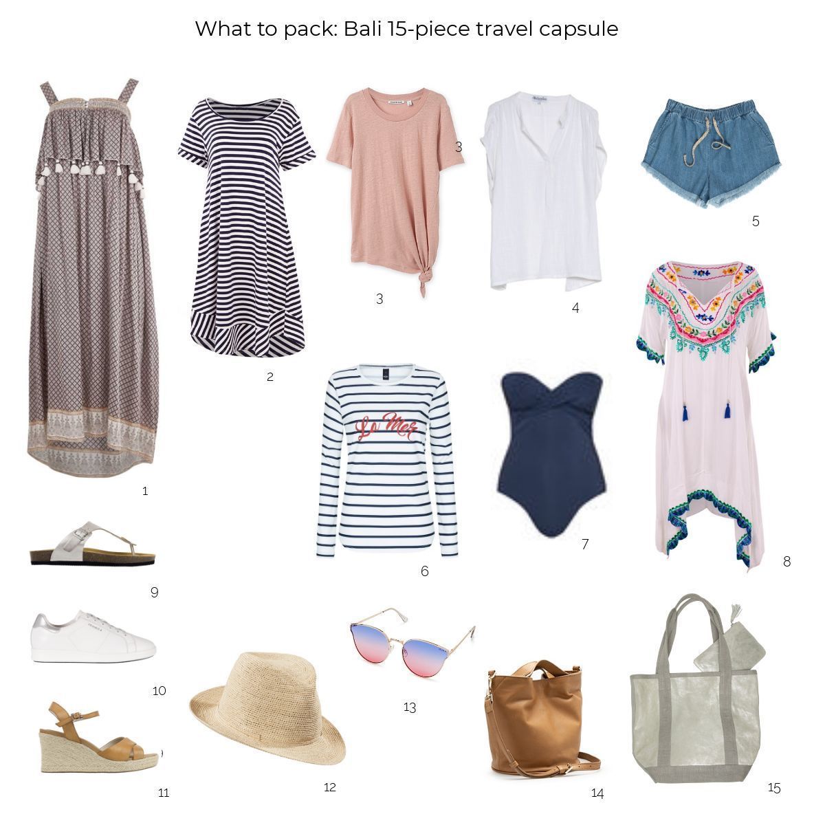 What to pack for a holiday in Bali: new 15-piece capsule -   16 holiday Essentials outfits ideas