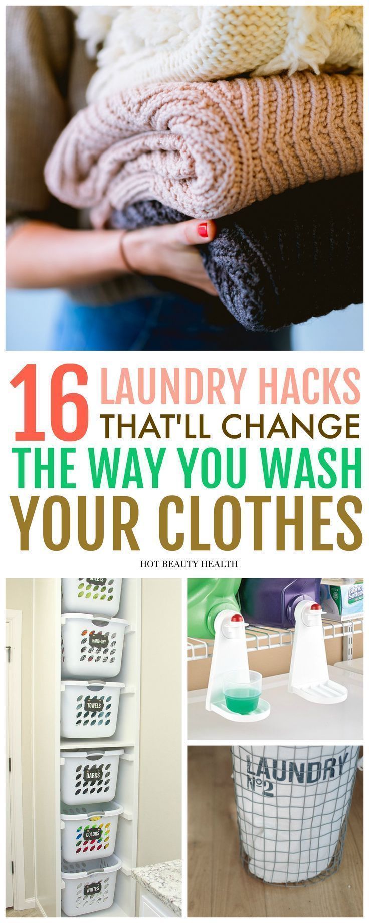 16 Laundry Hacks That Will Change The Way You Wash Clothes -   17 DIY Clothes Organizer cleaning ideas