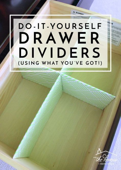 DIY Drawer Dividers (using what you've got!) | The Homes I Have Made -   17 DIY Clothes Organizer cleaning ideas