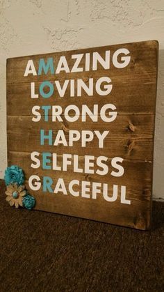 Mothers Day Gift - Rustic - Mom Gift - Wood Sign -   17 diy projects For Mom canvases ideas