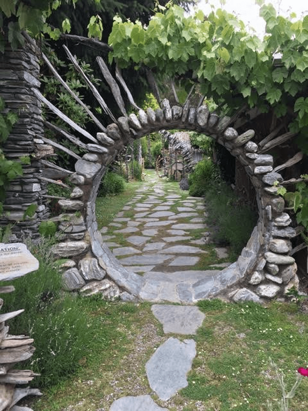 34 The Best Stone Moon Gate Design Ideas For Your Garden -   17 garden design natural ideas