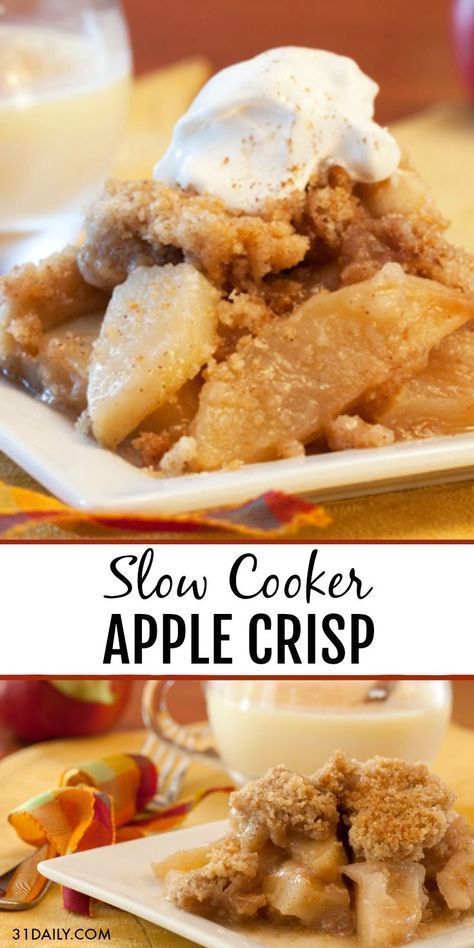 A Favorite Fall Classic: Slow Cooker Apple Crisp - 31 Daily -   18 desserts Crockpot recipes ideas
