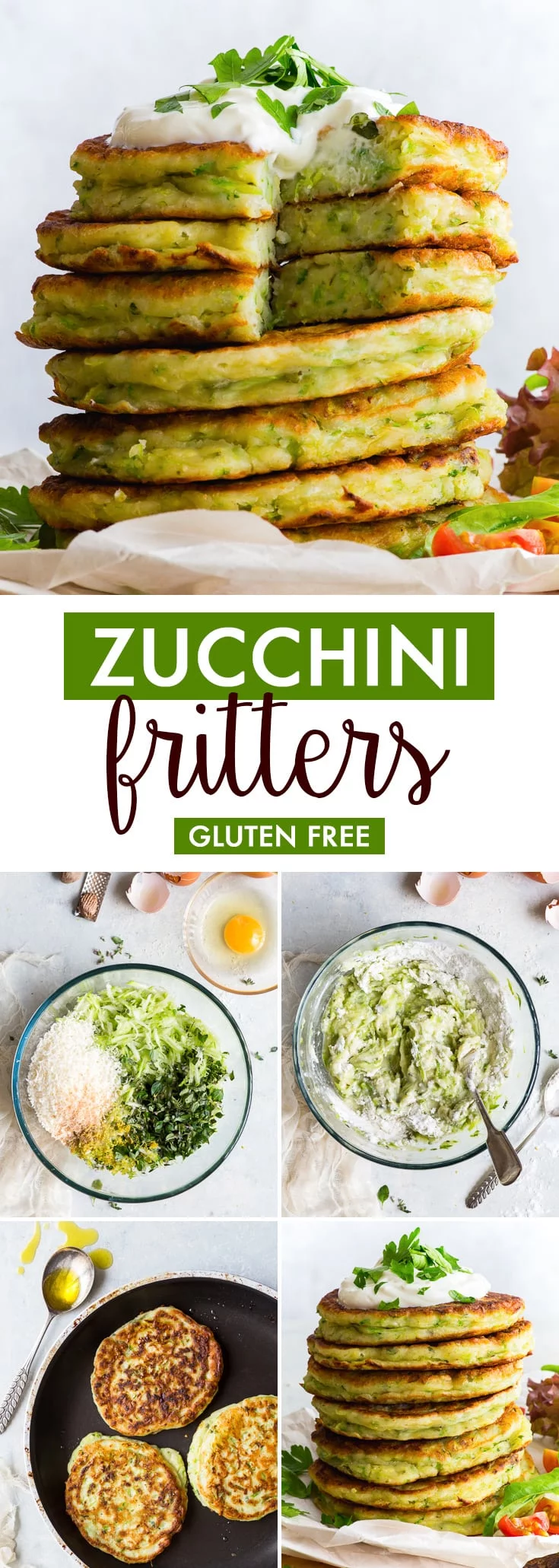 Zucchini Fritters (Gluten Free) - The Loopy Whisk -   18 healthy recipes Summer lunches ideas