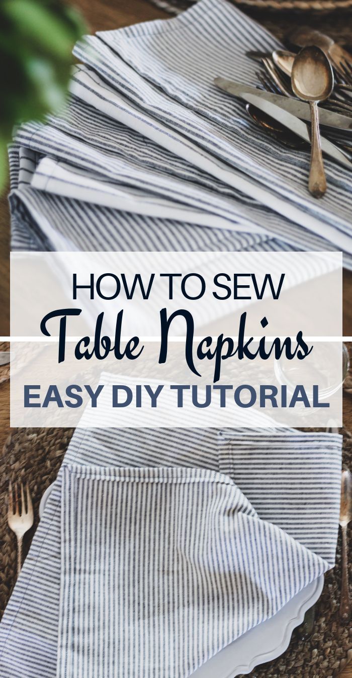 How to Sew a Napkin - DIY Cloth Napkins Tutorial - -   19 fabric crafts posts ideas