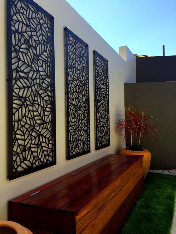 Verjas modernas: las mejores ideas y dise?os -   22 garden design Wall art ideas