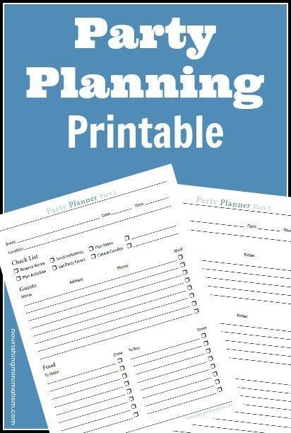 FREE Party Planning Worksheet -   7 Event Planning Sheet party planners ideas