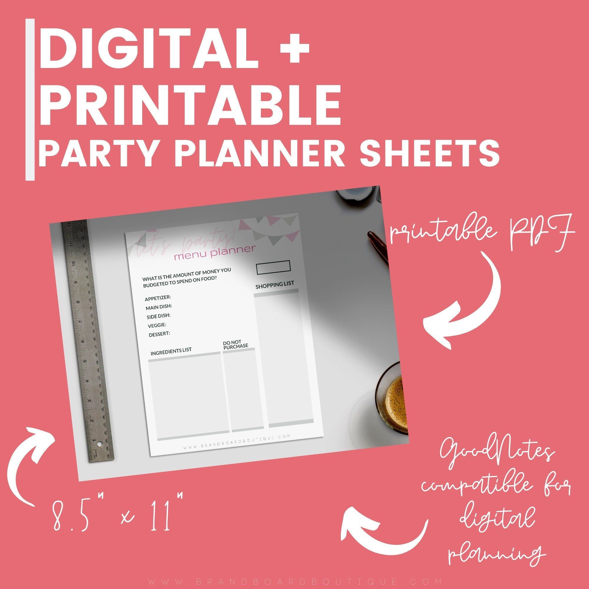Event Planning Sheets // Party Planning Sheet // Party Budget Worksheet // Party Checklist -   7 Event Planning Sheet party planners ideas