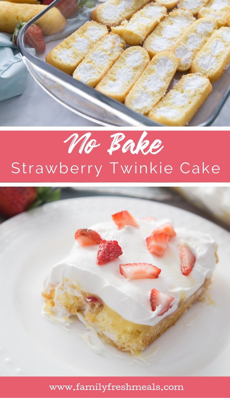 No Bake Strawberry Twinkie Cake -   9 cake ingredients families ideas