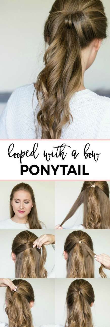 69 ideas hair easy work pony tails for 2019 -   10 hairstyles Quick ponies ideas