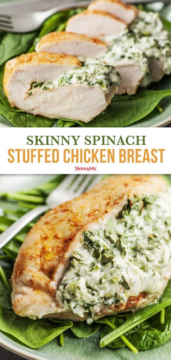 Skinny Spinach Stuffed Chicken Breast -   12 healthy recipes For College Students eating clean ideas