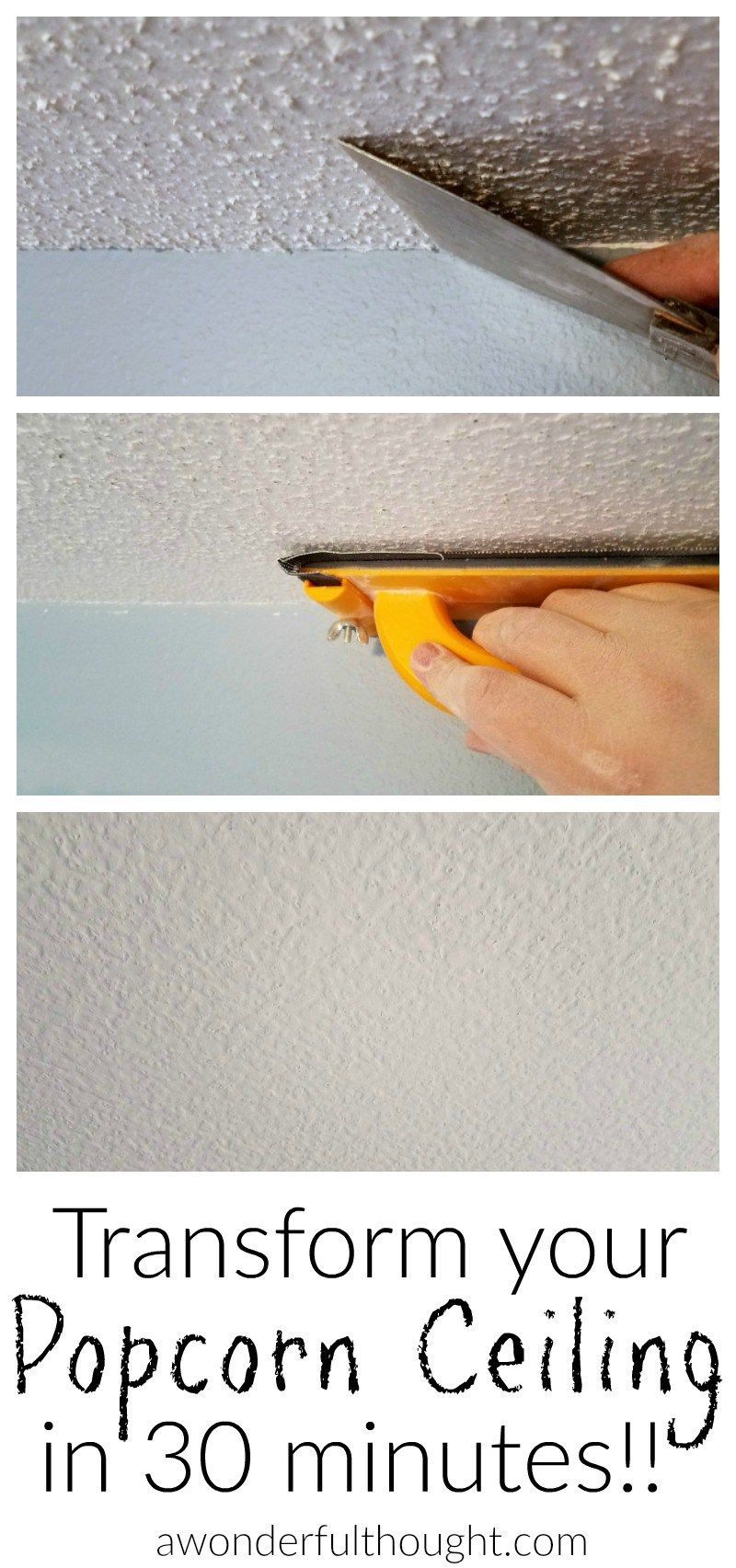 2 Ways to Remove Popcorn Ceilings - A Wonderful Thought -   13 room decor Easy ceilings ideas