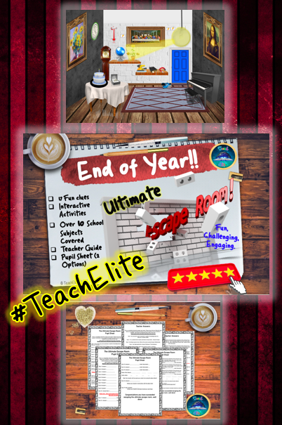 Ultimate Escape Room -   13 school subjects Cover ideas