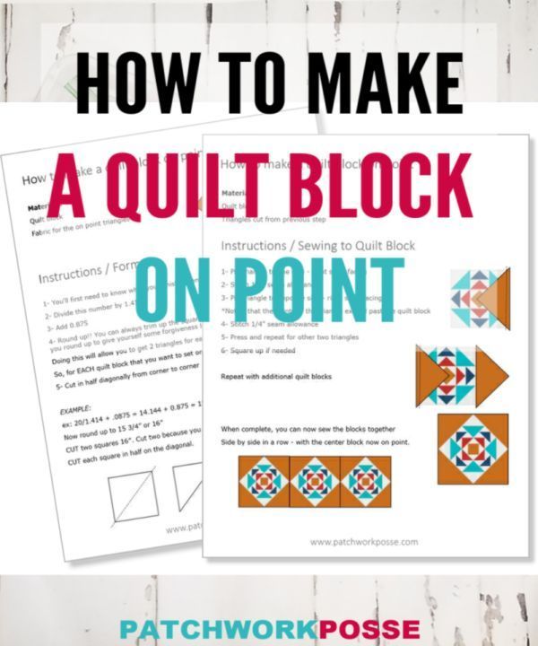 How to Make a Quilt Block on Point -   14 fabric crafts Christmas quilt blocks ideas