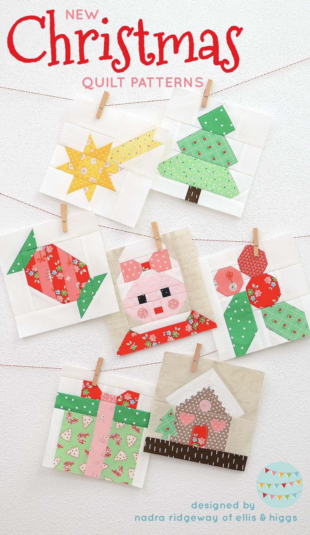 New Christmas Quilt Patterns: Gingerbread House Quilt Pattern {+ free Mini Quilt Tutorial} - ellis & higgs -   14 fabric crafts Christmas quilt blocks ideas