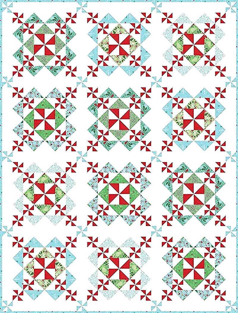 14 fabric crafts Christmas quilt blocks ideas