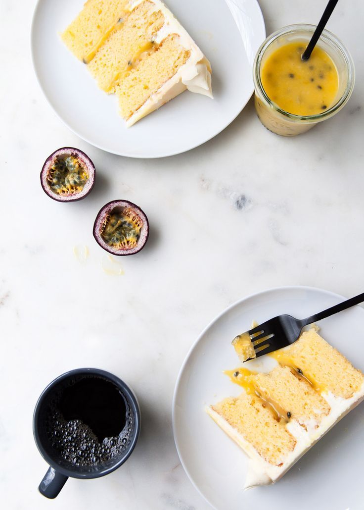 Passion Fruit Layer Cake — Style Sweet -   14 fruit cake Photography ideas