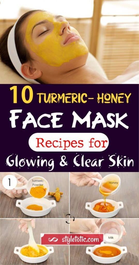 10 DIY Turmeric-Honey Face Mask Recipes For Glowing And Clear Skin -   15 skin care Face diy ideas