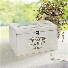 Infinite Love Personalized Wedding Wood Card Box -   16 creative wedding Card ideas