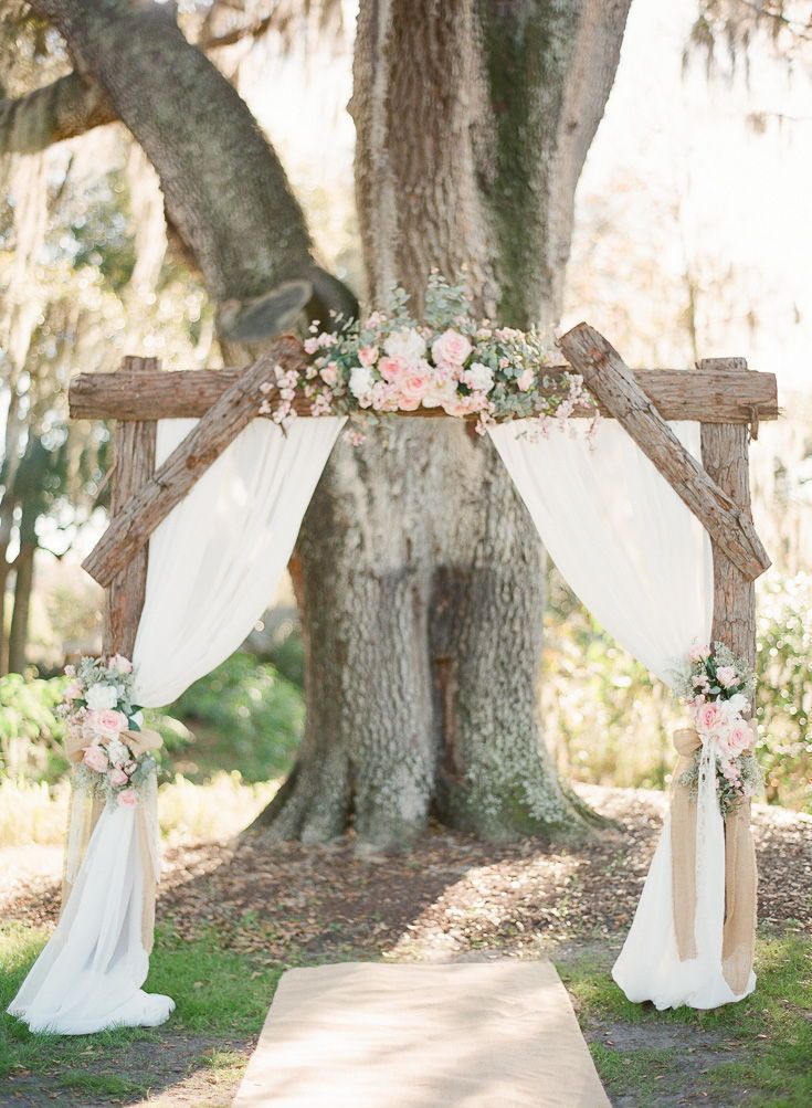 Cute outdoor spring or summer wedding unique ceremony arch ideas! loved this wooden c... -   16 wedding Arch tree ideas