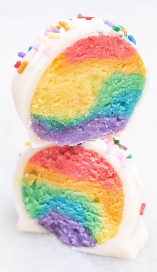 Rainbow Cake Truffles Recipe -   17 desserts For Kids birthday ideas