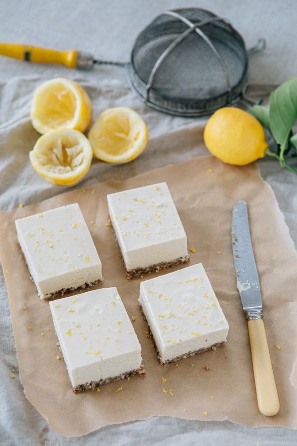 Raw Vegan Zesty Lemon Slice | The Minimalist Vegan -   17 desserts Vegan food processor ideas