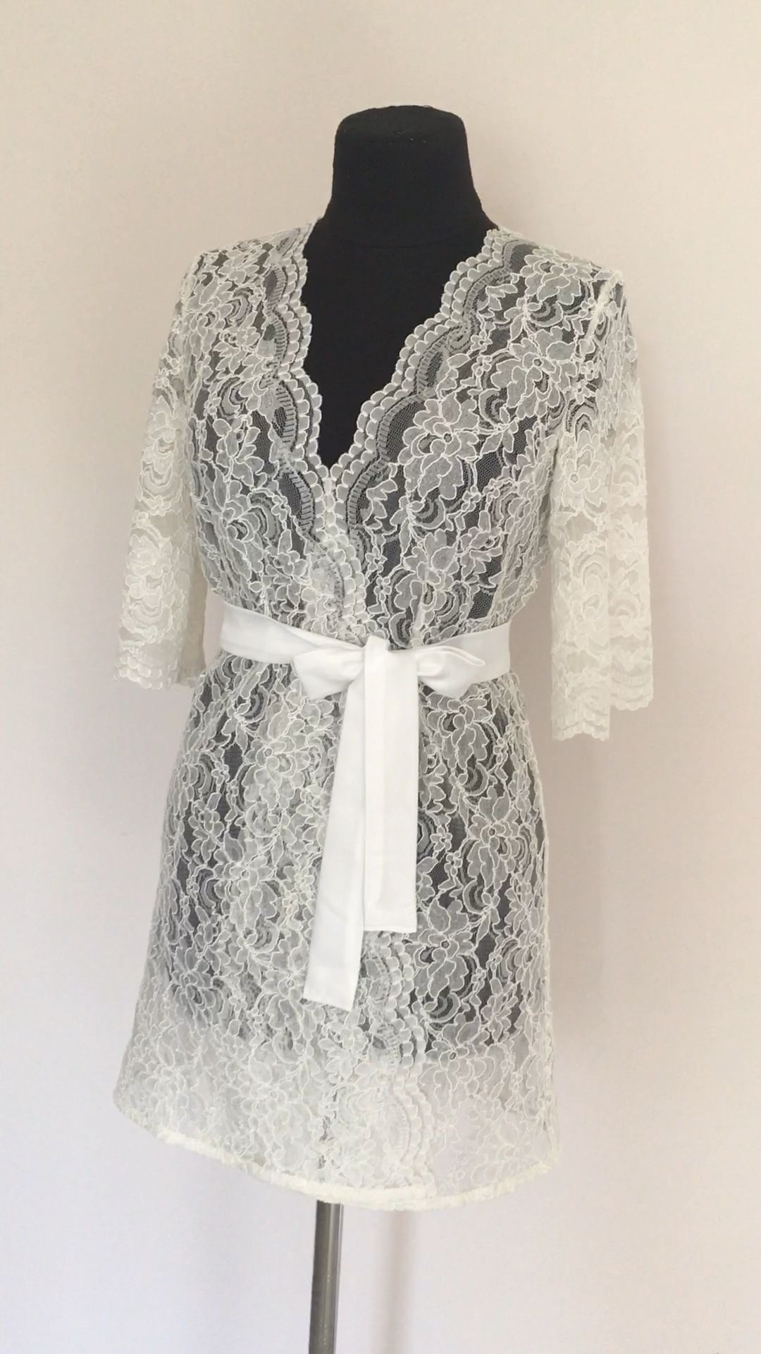 Ivory lace robe lace bridal robe lace wedding dress ivory | Etsy -   17 dress Lace diy ideas