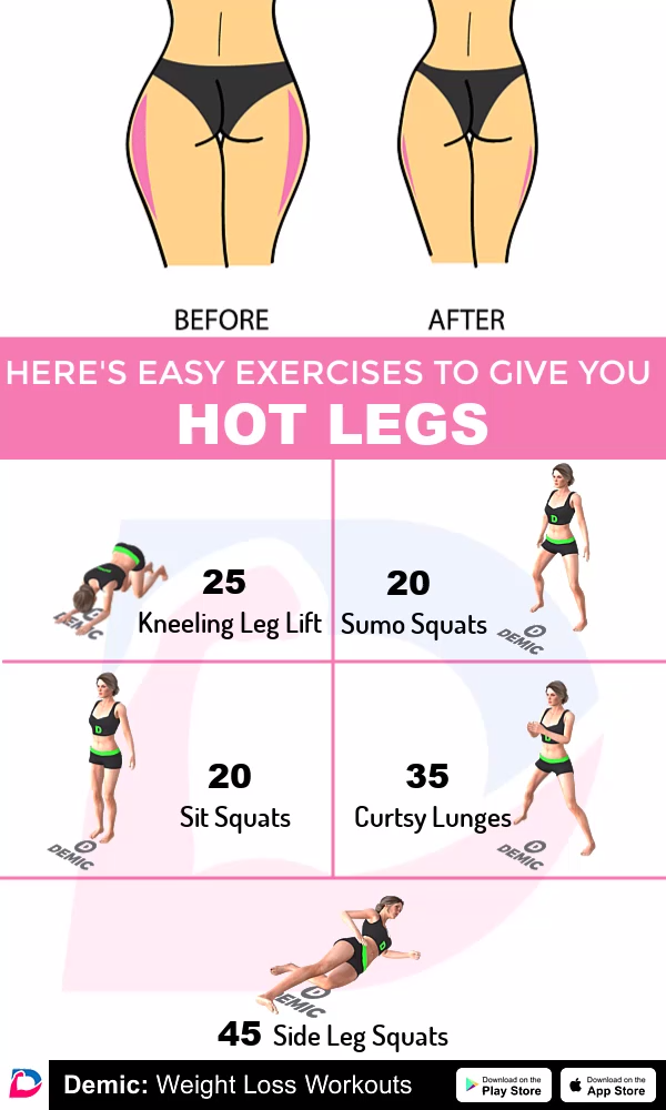 Here's Easy Eexercises to Give You HOT LEGS. -   17 fitness Exercises video ideas