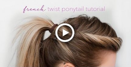 Quick French Twist Ponytail Tutorial -   17 hairstyles ponytails tutorial ideas