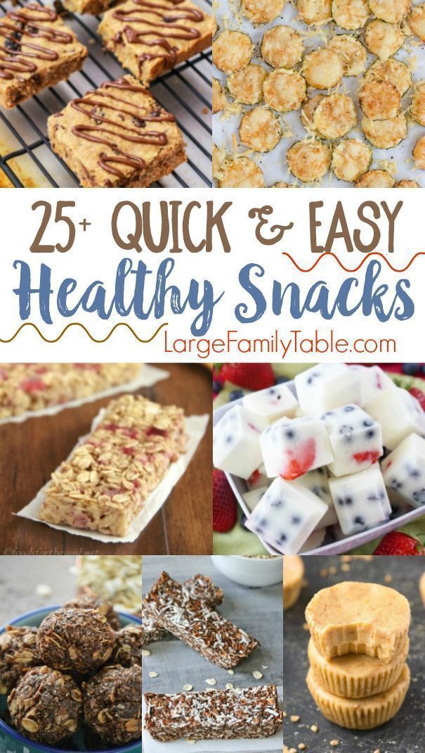 25+ Quick & Easy Healthy Snack Recipes - Large Family Table -   17 healthy recipes Sweet easy snacks ideas