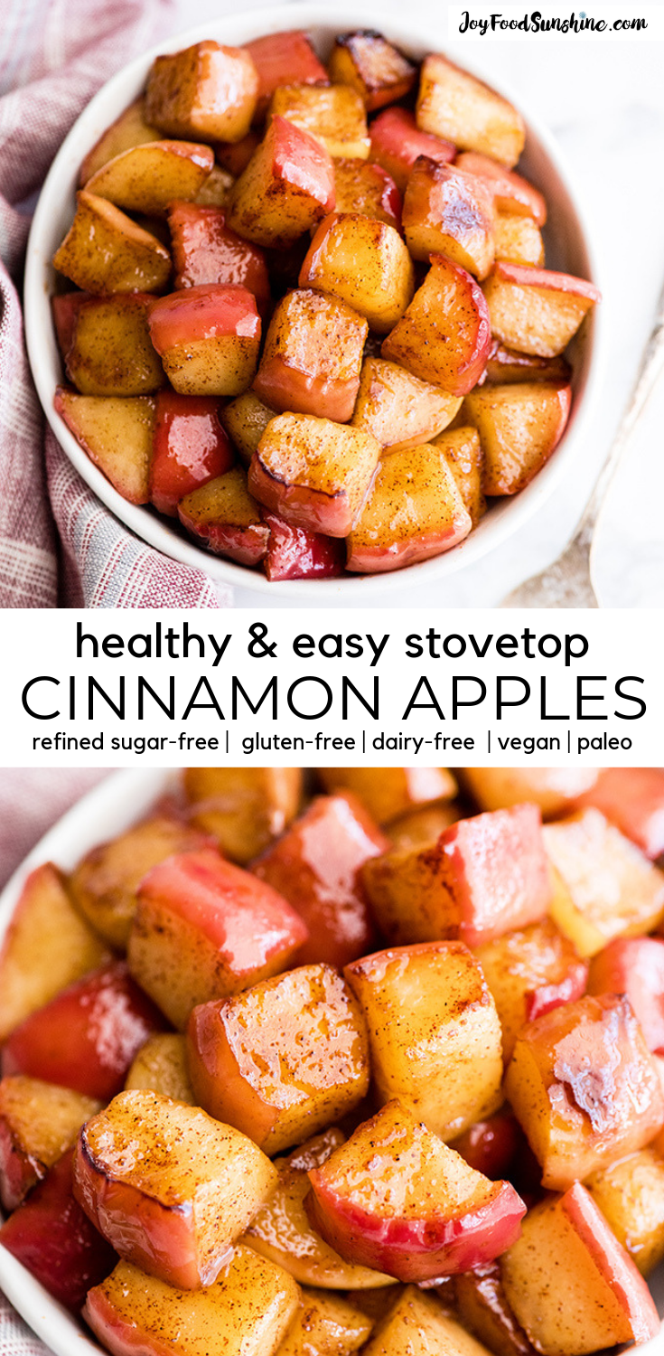Stovetop Saut?ed Cinnamon Apples Recipe (5 Minutes + Video) -   17 healthy recipes Sweet easy snacks ideas