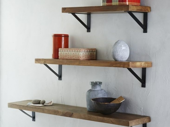 Reclaimed Wood Shelf + Basic Brackets -   17 home accessories Wood inspiration ideas