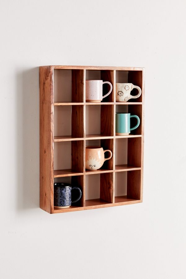 Alice Wood Mug Shelf -   17 home accessories Wood inspiration ideas